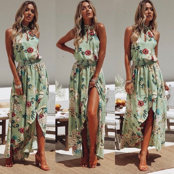 Jemma Fashion Dresses & Skirts - Jemma Fashion High Low Floral Dress